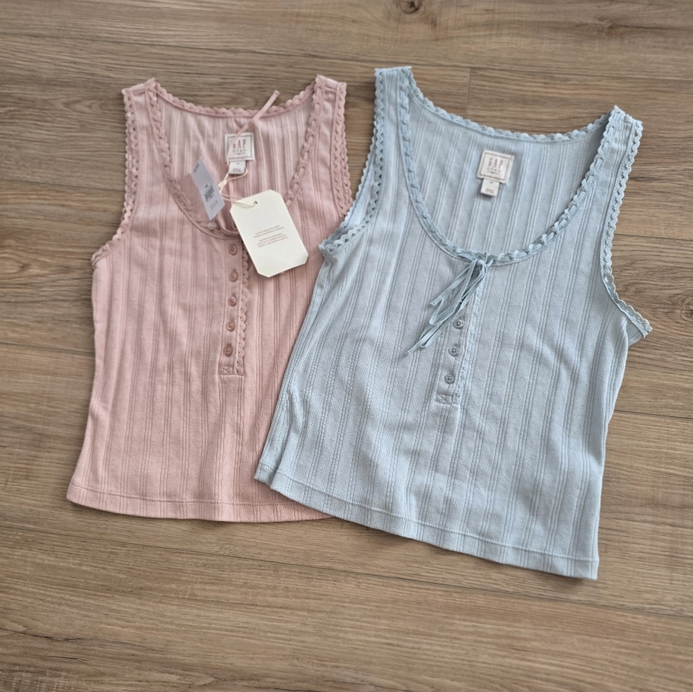 Gap X Doen Size Blue And White Top Xs